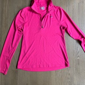 Under Armour Women's Hot Pink 3/4 Zip Top Medium